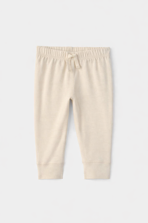 Carter's ivory baby pants - soft pull-on style, Newborn to 6M set